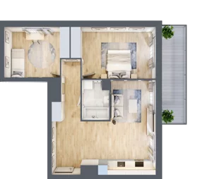 3 pokoje, mieszkanie 65,98 m², piętro 3, oferta nr A1.2/062, Fabrica URSUS, Warszawa, Ursus, Szamoty, ul. Dyrekcyjna