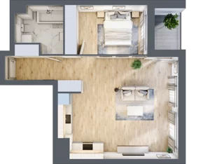2 pokoje, mieszkanie 55,98 m², piętro 3, oferta nr A1.2/068, Fabrica URSUS, Warszawa, Ursus, Szamoty, ul. Dyrekcyjna