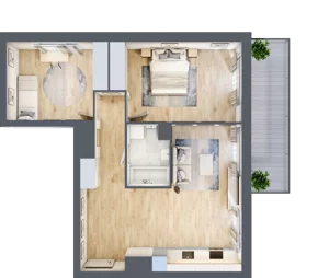 3 pokoje, mieszkanie 66,07 m², piętro 4, oferta nr A1.2/069, Fabrica URSUS, Warszawa, Ursus, Szamoty, ul. Dyrekcyjna