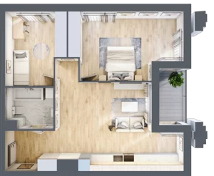 3 pokoje, mieszkanie 67,61 m², piętro 1, oferta nr A1.2/097, Fabrica URSUS, Warszawa, Ursus, Szamoty, ul. Dyrekcyjna