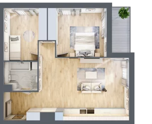 3 pokoje, mieszkanie 67,52 m², piętro 3, oferta nr A1.2/111, Fabrica URSUS, Warszawa, Ursus, Szamoty, ul. Dyrekcyjna