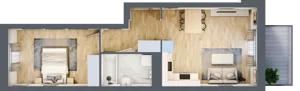 2 pokoje, mieszkanie 44,51 m², piętro 1, oferta nr A.1.06, My Forest, Warszawa, Białołęka, ul. Modlińska 342