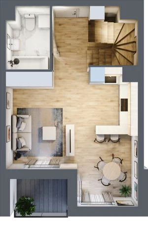 2 pokoje, mieszkanie 40,02 m², piętro 2, oferta nr A.2.63, My Forest, Warszawa, Białołęka, ul. Modlińska 342