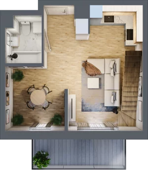 2 pokoje, mieszkanie 37,35 m², piętro 2, oferta nr A.2.80, My Forest, Warszawa, Białołęka, ul. Modlińska 342
