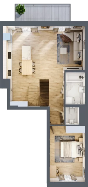 3 pokoje, mieszkanie 61,41 m², piętro 2, oferta nr A.2.79, My Forest, Warszawa, Białołęka, ul. Modlińska 342