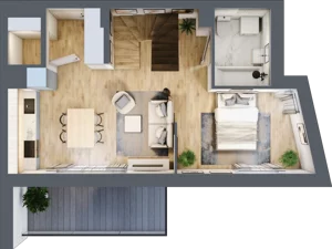 3 pokoje, mieszkanie 43,29 m², piętro 2, oferta nr A.2.37, My Forest, Warszawa, Białołęka, ul. Modlińska 342