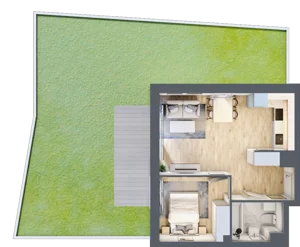 2 pokoje, mieszkanie 37,43 m², parter, oferta nr A.0.04, My Forest, Warszawa, Białołęka, ul. Modlińska 342