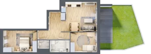 3 pokoje, mieszkanie 59,74 m², parter, oferta nr A.0.69, My Forest, Warszawa, Białołęka, ul. Modlińska 342