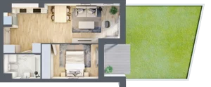 2 pokoje, mieszkanie 39,02 m², parter, oferta nr A.0.21, My Forest, Warszawa, Białołęka, ul. Modlińska 342
