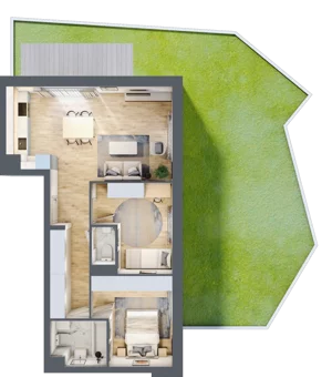 3 pokoje, mieszkanie 59,22 m², parter, oferta nr A.0.05, My Forest, Warszawa, Białołęka, ul. Modlińska 342