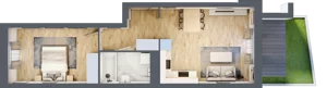 2 pokoje, mieszkanie 44,51 m², parter, oferta nr A.0.01, My Forest, Warszawa, Białołęka, ul. Modlińska 342