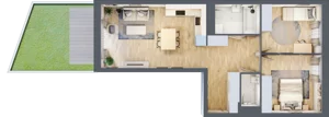 3 pokoje, mieszkanie 64,00 m², parter, oferta nr A.0.50, My Forest, Warszawa, Białołęka, ul. Modlińska 342