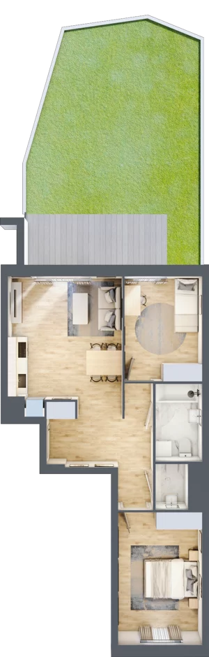 3 pokoje, mieszkanie 62,07 m², piętro 1, oferta nr A.1.25, My Forest, Warszawa, Białołęka, ul. Modlińska 342
