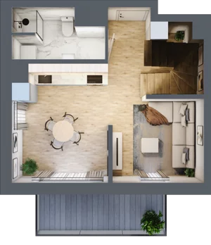 3 pokoje, mieszkanie 36,18 m², piętro 2, oferta nr B.2.14, My Forest, Warszawa, Białołęka, ul. Modlińska 342