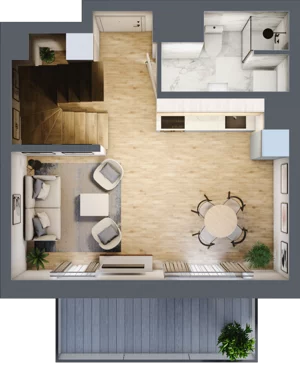 2 pokoje, mieszkanie 34,17 m², piętro 2, oferta nr B.2.25, My Forest, Warszawa, Białołęka, ul. Modlińska 342