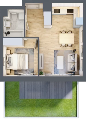 2 pokoje, mieszkanie 37,49 m², parter, oferta nr B.0.02, My Forest, Warszawa, Białołęka, ul. Modlińska 342