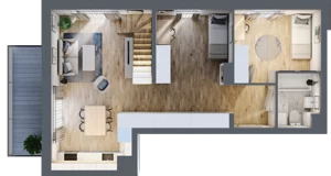 3 pokoje, mieszkanie 59,40 m², piętro 2, oferta nr B.2.15, My Forest, Warszawa, Białołęka, ul. Modlińska 342