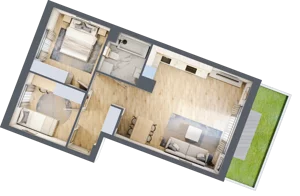 3 pokoje, mieszkanie 56,83 m², parter, oferta nr 106F/M062, Miasteczko Jutrzenki Dzielnica Hortensji, Warszawa, Włochy, ul. Jutrzenki 106F