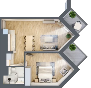 2 pokoje, apartament inwestycyjny 53,71 m², piętro 1, oferta nr 114, PINEA Pobierowo, Pobierowo, ul. Grunwaldzka 82a