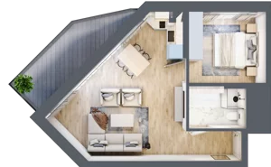 2 pokoje, apartament inwestycyjny 43,99 m², piętro 2, oferta nr 212, PINEA Pobierowo, Pobierowo, ul. Grunwaldzka 82a