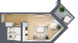 1 pokój, apartament inwestycyjny 26,18 m², piętro 7, oferta nr 701, PINEA Pobierowo, Pobierowo, ul. Grunwaldzka 82a