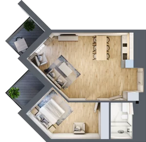 2 pokoje, apartament inwestycyjny 54,30 m², piętro 7, oferta nr 705, PINEA Pobierowo, Pobierowo, ul. Grunwaldzka 82a
