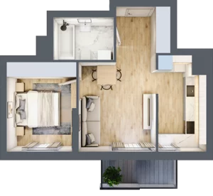 2 pokoje, mieszkanie 39,53 m², piętro 1, oferta nr A/17, Sycylijska, Warszawa, Mokotów, Stegny, ul. Sycylijska