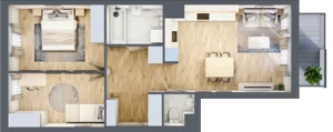 3 pokoje, mieszkanie 58,33 m², piętro 1, oferta nr A/16, Sycylijska, Warszawa, Mokotów, Stegny, ul. Sycylijska