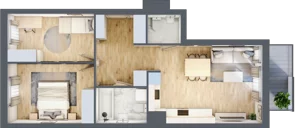 3 pokoje, mieszkanie 58,65 m², piętro 1, oferta nr A/18, Sycylijska, Warszawa, Mokotów, Stegny, ul. Sycylijska
