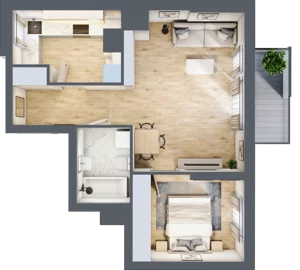 2 pokoje, mieszkanie 48,51 m², piętro 4, oferta nr A/25, Sycylijska, Warszawa, Mokotów, Stegny, ul. Sycylijska