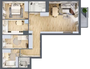 4 pokoje, mieszkanie 93,16 m², piętro 2, oferta nr B/68, Sycylijska, Warszawa, Mokotów, Stegny, ul. Sycylijska