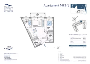 3 pokoje, lokal inwestycyjny 65,42 m², piętro 2, oferta nr M13/2, Marina Royale, Darłowo, ul. Bulwar Zachodzącego Słońca 1