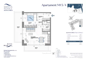 2 pokoje, lokal inwestycyjny 45,65 m², piętro 4, oferta nr M15/4, Marina Royale, Darłowo, ul. Bulwar Zachodzącego Słońca 1