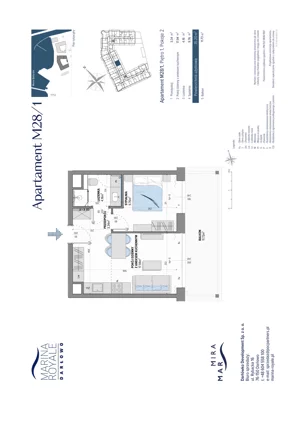 2 pokoje, lokal inwestycyjny 35,20 m², piętro 1, oferta nr M28/1, Marina Royale, Darłowo, ul. Bulwar Zachodzącego Słońca 1