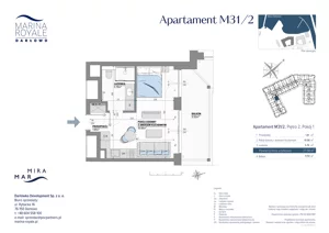 1 pokój, lokal inwestycyjny 27,58 m², piętro 2, oferta nr M31/2, Marina Royale, Darłowo, ul. Bulwar Zachodzącego Słońca 1