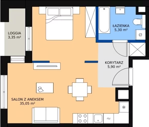 1 pokój, mieszkanie 46,10 m², piętro 3, oferta nr 37, Biała Kamienica, Łódź, Śródmieście, Osiedle Katedralna, ul. Więckowskiego 12