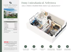 3 pokoje, mieszkanie 61,29 m², parter, oferta nr BNf2_01_AP, Osiedle Róży Wiatrów, Opole, Chmielowice, ul. Nefrytowa / Onyksowa / Śliczna