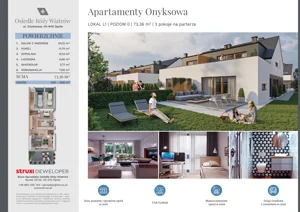 3 pokoje, mieszkanie 73,34 m², parter, oferta nr Ap77L1, Osiedle Róży Wiatrów, Opole, Chmielowice, ul. Nefrytowa / Onyksowa / Śliczna