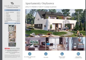 3 pokoje, mieszkanie 73,34 m², parter, oferta nr Ap77P1, Osiedle Róży Wiatrów, Opole, Chmielowice, ul. Nefrytowa / Onyksowa / Śliczna