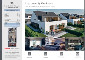 3 pokoje, mieszkanie 76,45 m², piętro 1, oferta nr Ap77P2, Osiedle Róży Wiatrów, Opole, Chmielowice, ul. Nefrytowa / Onyksowa / Śliczna