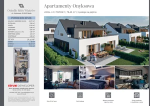 3 pokoje, mieszkanie 76,45 m², piętro 1, oferta nr Ap76L2, Osiedle Róży Wiatrów, Opole, Chmielowice, ul. Nefrytowa / Onyksowa / Śliczna