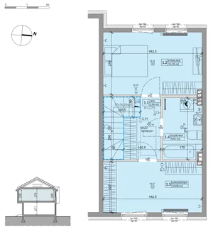 Dom 63,99 m², oferta nr 37A, Ogrody Przyjaciół 5 - etap 4, Warszawa, Białołęka, Szamocin, ul. Inna