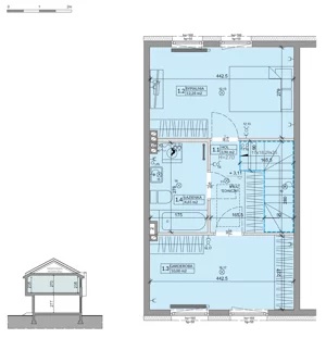 Dom 63,99 m², oferta nr 38A, Ogrody Przyjaciół 5 - etap 4, Warszawa, Białołęka, Szamocin, ul. Inna