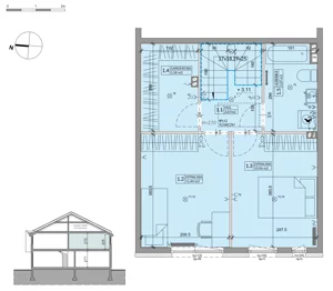 Dom 68,60 m², oferta nr 41B, Ogrody Przyjaciół 5 - etap 4, Warszawa, Białołęka, Szamocin, ul. Inna