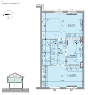 Dom 63,99 m², oferta nr 35A, Ogrody Przyjaciół 5 - etap 3, Warszawa, Białołęka, Szamocin, ul. Cieślewskich