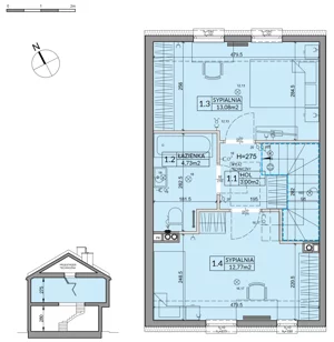 Dom 72,53 m², oferta nr 55A, Nova Magdalenka 7 - etap 5,6, Słomin, ul. Janczewicka
