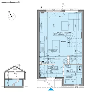 Dom 72,53 m², oferta nr 55A, Nova Magdalenka 7 - etap 5,6, Słomin, ul. Janczewicka