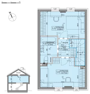 Dom 72,53 m², oferta nr 58A, Nova Magdalenka 7 - etap 5,6, Słomin, ul. Janczewicka