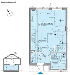 Dom 72,53 m², oferta nr 58A, Nova Magdalenka 7 - etap 5,6, Słomin, ul. Janczewicka