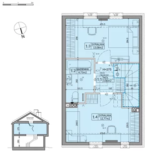 Dom 72,53 m², oferta nr 65A, Nova Magdalenka 7 - etap 7, Słomin, ul. Janczewicka